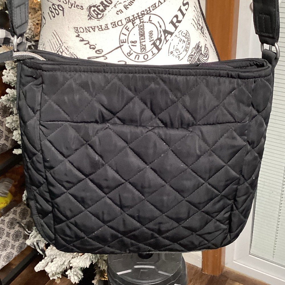 Vera Bradley Black Quilted Crossbody Bag - Picture 3 of 6